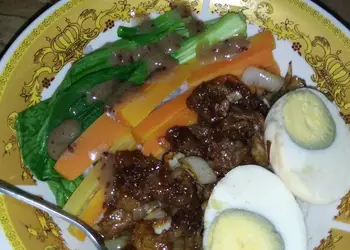 Mudah Cepat Memasak Ricebowl slice beef manis simple Enak Sederhana