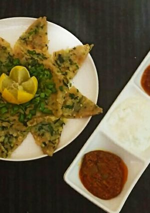 A picture of Sunflower potato paratha.