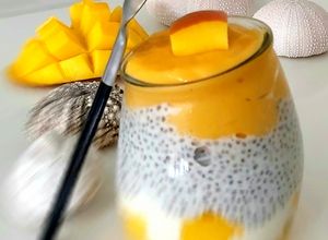 Une photo de Pudding de chia au skyr et mangue