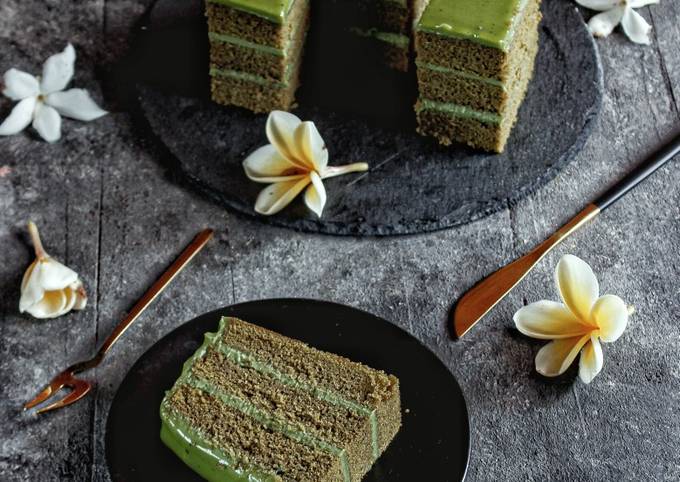Resep Matcha cake Anti Gagal