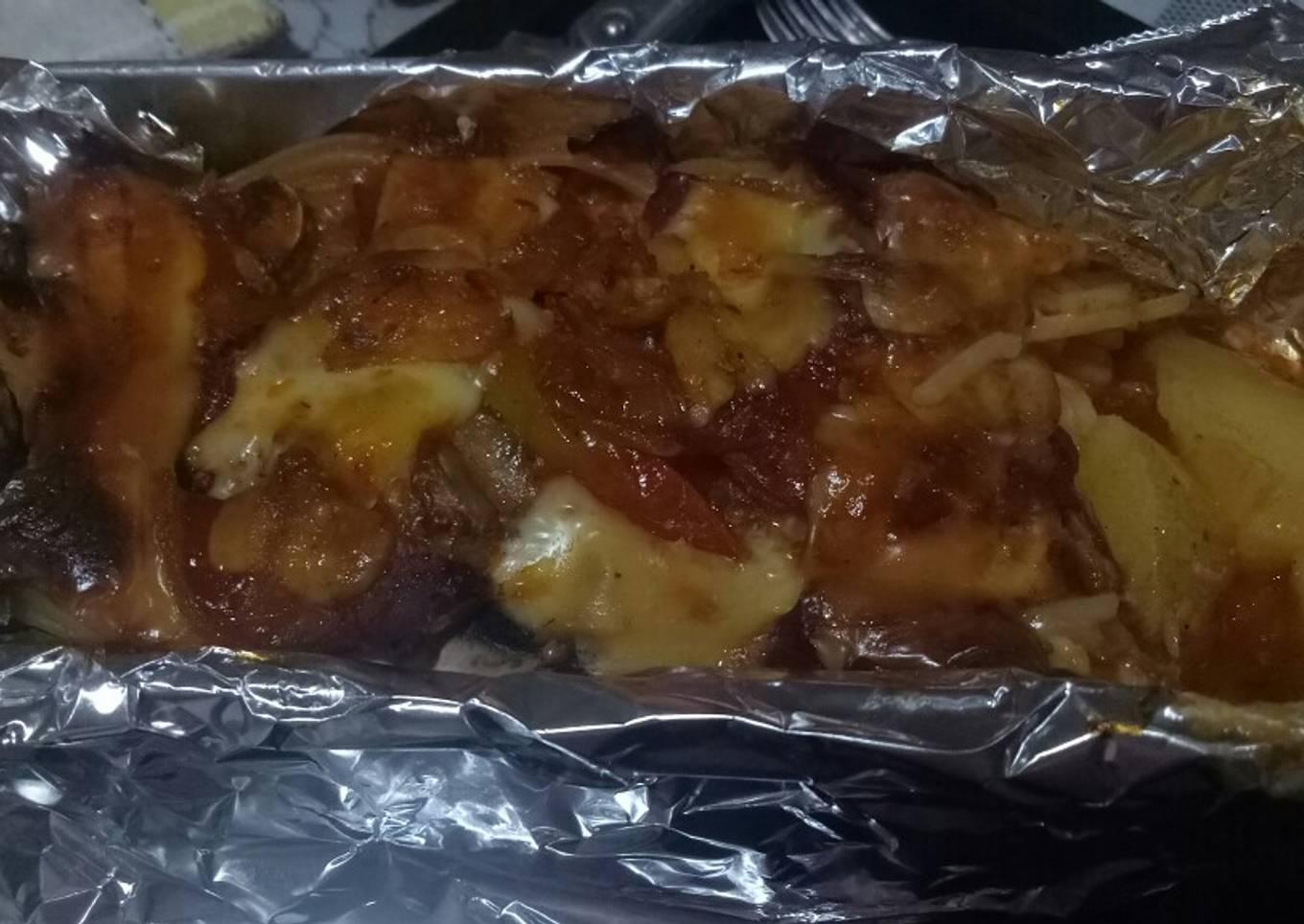 Baked potato - fusili bolognese