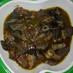 A picture of Offals pepper soup.