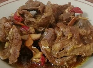 Foto resep Krecek Daging bumbu iris