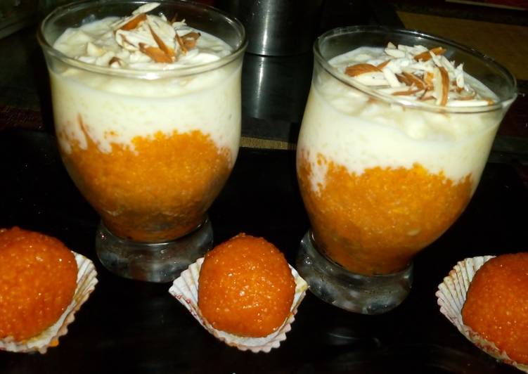 Recipe of Award-winning Motichoor rabri pudding