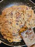 Pasta a la carbonara con nata