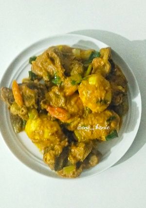 Foto resep 966. Ati Ampela dan Telur Bumbu Kuning