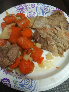 A picture of Carrots and Pork Roast with Horseradish.