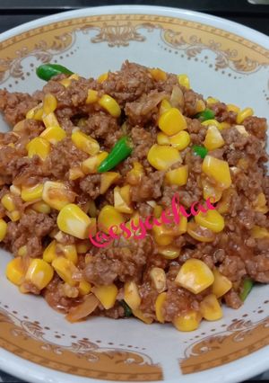 Foto resep 6. Oseng Daging giling jagung manis