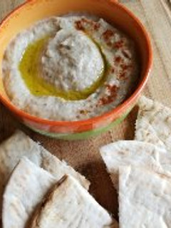 A picture of Babaganoush. Eggplant Dip.