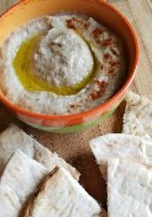 A picture of Babaganoush. Eggplant Dip.