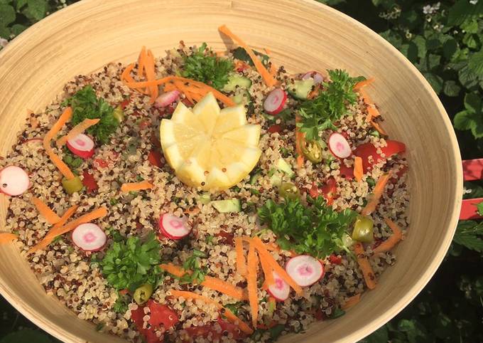 Quinoa salad #summerchallenge1  This is so simple to make and is prefect for picnics or a lunchbox