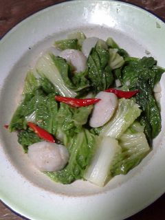 Foto resep Tumis sawi putih pedas