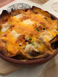 Una foto de Nachos con carne de ternera mexicanos