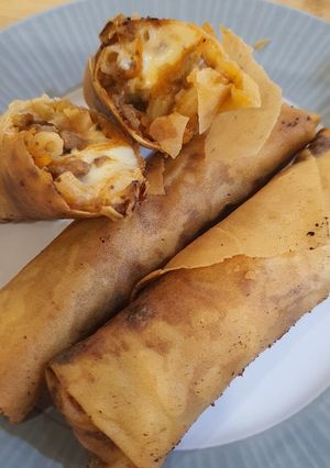 Foto resep Cheesy Bolognaise Spring Rolls