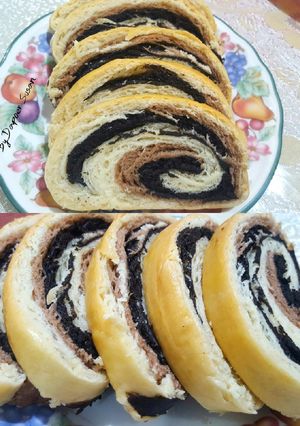 Foto resep Roti tawar motif (tanpa telur)