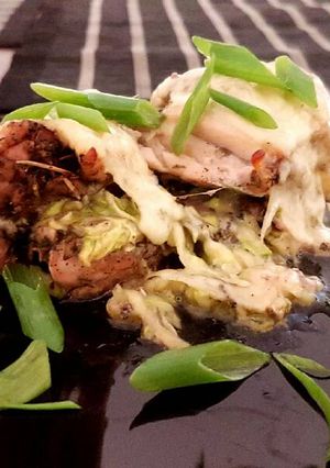 A picture of Zucchini and Blue Cheese Stuffed Chicken Provençal.