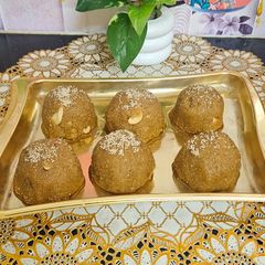 Churma ladoo A picture of Churma ladoo.