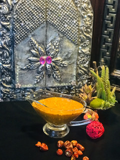 A picture of Imli chutney (tamarind spicy sauce).