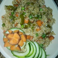 A picture of Brown fried rice.