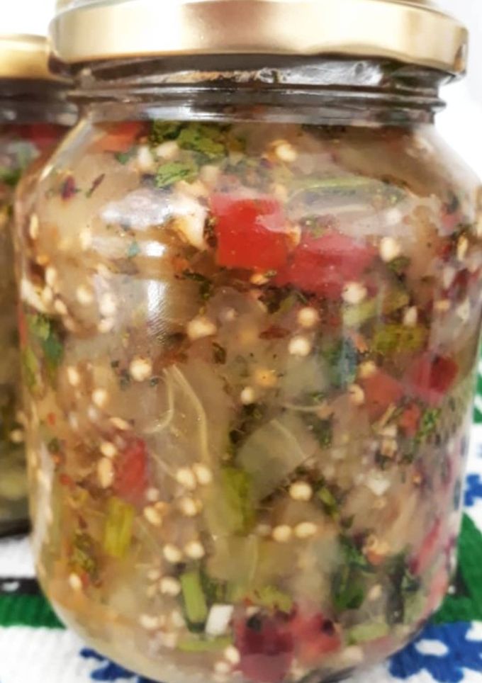 Una foto de Berenjena al escabeche