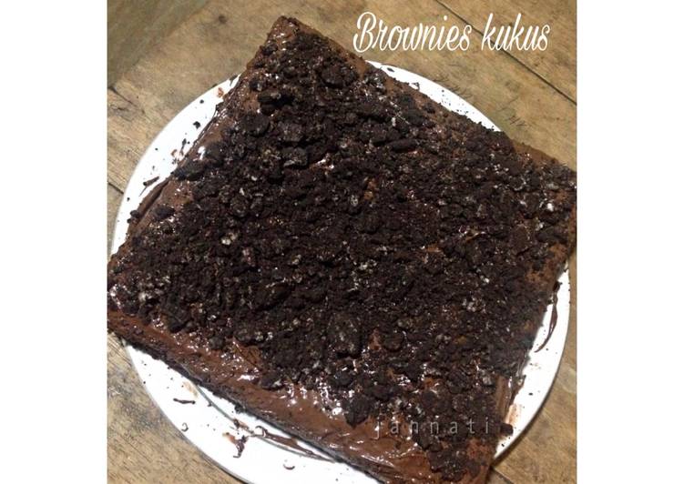 Brownies Coklat kukus no mixer