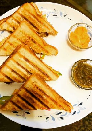 A picture of Grilled Coleslaw Sandwich.
