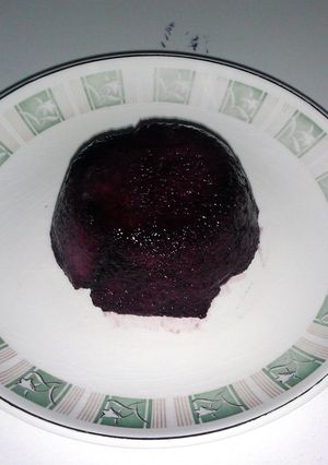 A picture of Berry bread pudding.