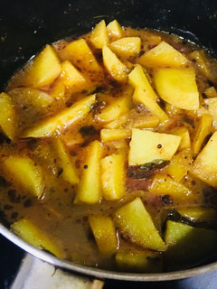 A picture of Aambat Batata Rasa(tangy,spicy potato curry).