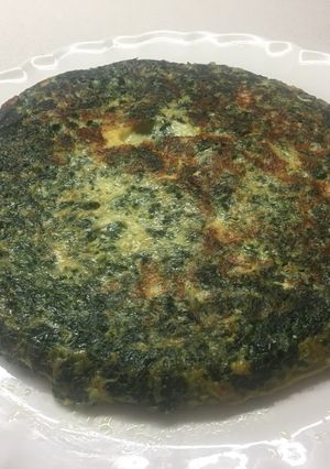 Una foto de Tortilla espinaca y queso
