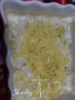 صورة لوصفة معكرونة بالقشطة