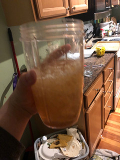 A picture of Lime and Japanese cherry blossom tea slushee.