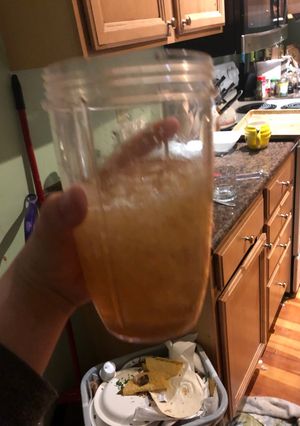A picture of Lime and Japanese cherry blossom tea slushee.