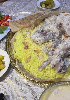 صورة لوصفة منسف بالجميد