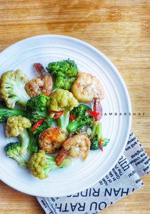 Foto resep Brokoli Udang Saus Tiram
