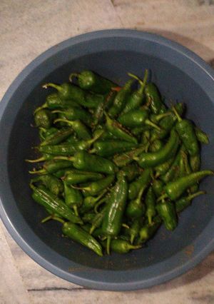 A picture of Green chilli pickle.