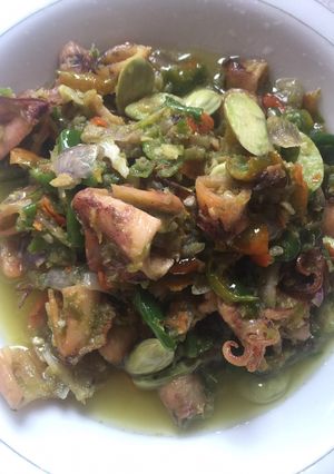 Foto resep Cumi asin pete cabe ijo