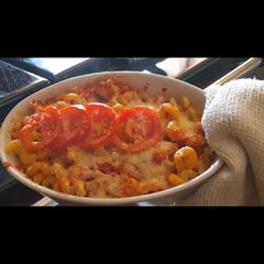 Rainbow pasta bake A picture of Rainbow pasta bake.