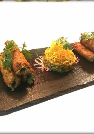 A picture of Soya seekh kabab.