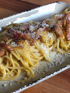 Una foto de Pasta a la Carbonara