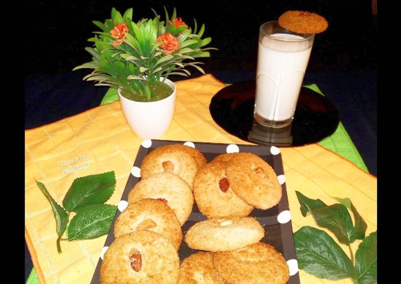 Eggless Coconut Cookies