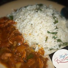 A picture of Spinach rice.