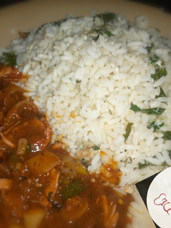 A picture of Spinach rice.