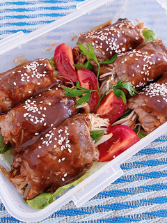 蒲燒蔥肉捲 的食譜成品照片