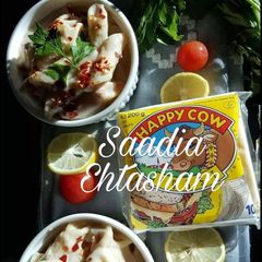 Chicken cheesy white sauce pasta A picture of Chicken cheesy white sauce pasta.