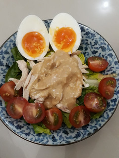 Foto resep Duplikasi Kewpie Sesame Salad Dressing with Chicken & Egg