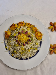 عکسی از دستور پسته پلو