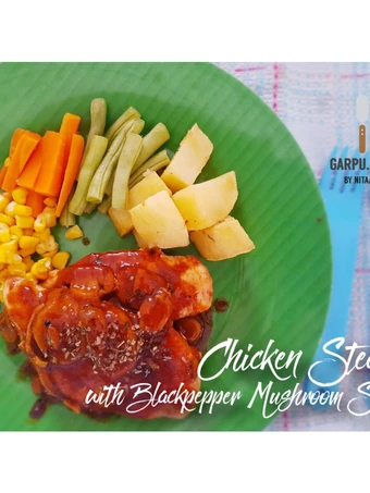 Cara Gampang Membuat Resep 76. Chicken Steak with Blackpepper Mushroom Sauce yang Bikin Ngiler Anti Ribet, Mantap
