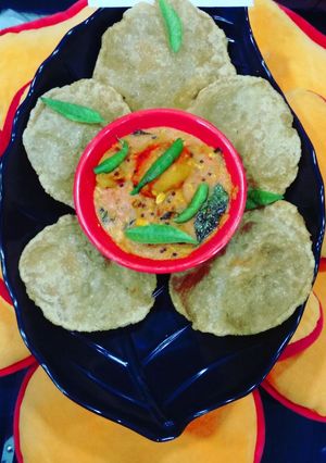 A picture of Nangori kashmiri aloo.