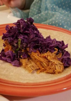 A picture of Chicken tacos.