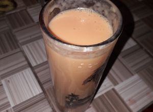 Una foto de Batido de mango con sandía